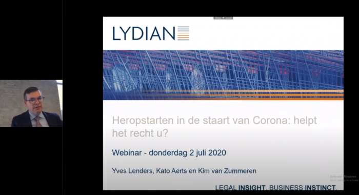 Thumbnail Webinar 'Heropstarten in de staart van Corona: helpt het recht u?' - 2 juli 2020