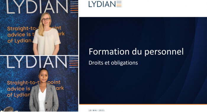 Lydian Webinaire: "Formation du personnel" - 18 mai 2021