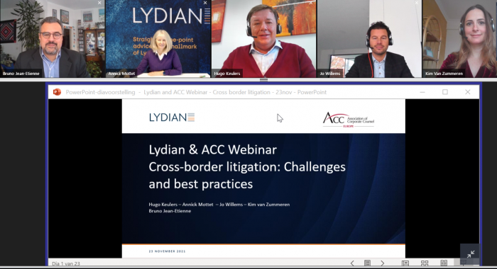 Lydian and ACC Europe webinar  'Cross border litigation  Challenges and best practices'
