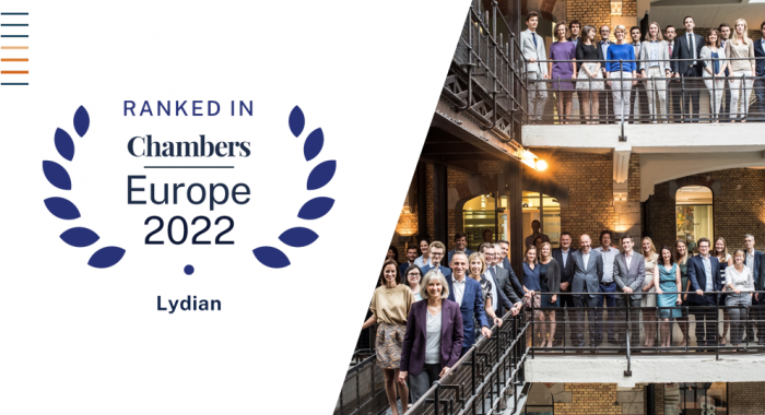 Chambers Europe 2022 rankings | Lydian